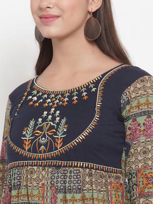 Indibelle Multicolor printed cotton kurtas-and-kurtis 5