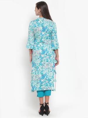 Blue printed rayon kurtas-and-kurtis 2