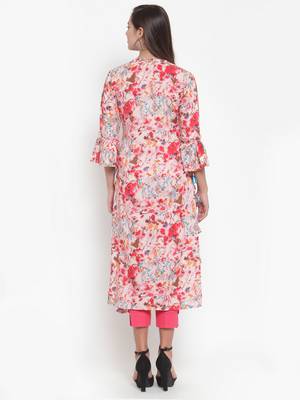 Pink printed rayon kurtas-and-kurtis 2