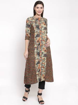 Pink printed rayon kurtas-and-kurtis 1