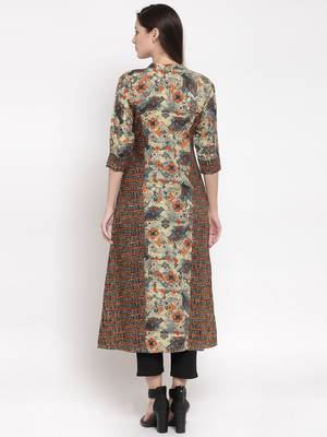 Pink printed rayon kurtas-and-kurtis 2