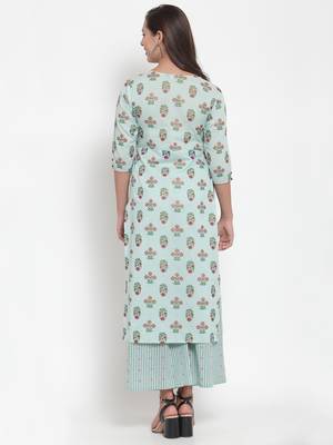 Green printed cotton kurtas-and-kurtis 2