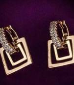 Gold diamond earrings