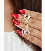 Gold diamond earrings