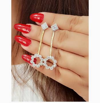 Gold diamond earrings 1