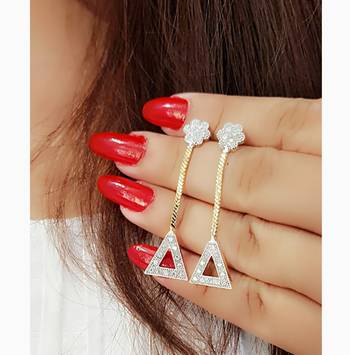 Gold diamond earrings 1