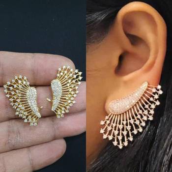 Gold diamond earrings 1