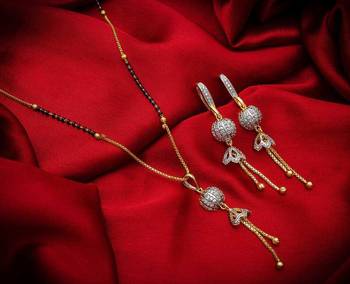 Gold diamond mangalsutra 1