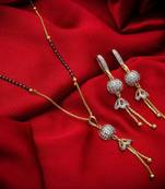Gold diamond mangalsutra