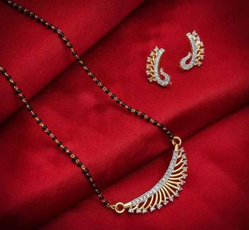 Gold diamond mangalsutra 1