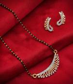 Gold diamond mangalsutra