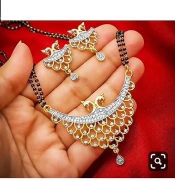 Gold diamond mangalsutra 1