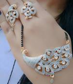 Gold diamond mangalsutra