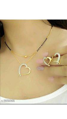 Gold diamond mangalsutra 1