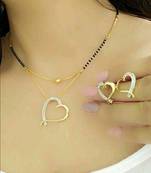 Gold diamond mangalsutra