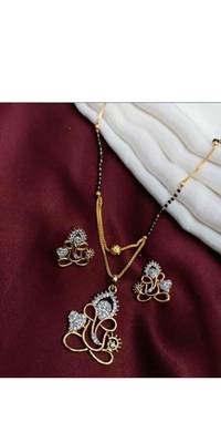 Gold diamond mangalsutra 1