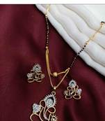 Gold diamond mangalsutra