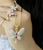 Gold diamond mangalsutra