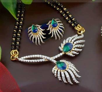 Gold diamond mangalsutra 1