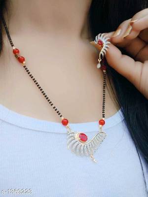Gold diamond mangalsutra 1