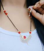 Gold diamond mangalsutra