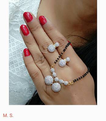 Gold diamond mangalsutra 1