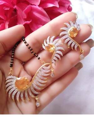 Gold diamond mangalsutra 1