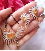 Gold diamond mangalsutra