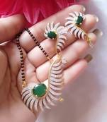 Gold diamond mangalsutra