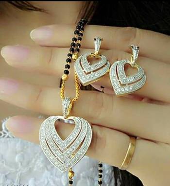 Gold diamond mangalsutra 1