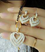 Gold diamond mangalsutra