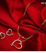 Gold diamond mangalsutra