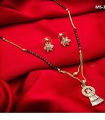 Gold diamond mangalsutra