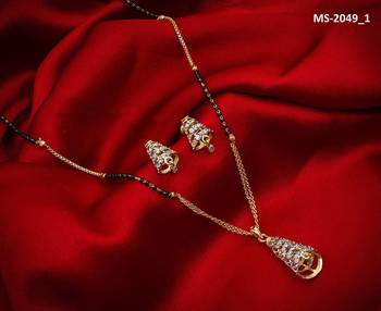Gold diamond mangalsutra 1