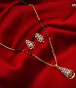 Gold diamond mangalsutra