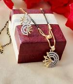 Gold diamond mangalsutra