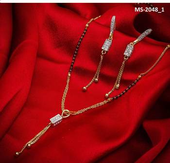 Gold diamond mangalsutra 1