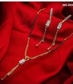 Gold diamond mangalsutra