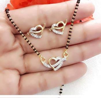Gold diamond mangalsutra 1