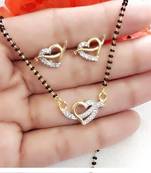 Gold diamond mangalsutra