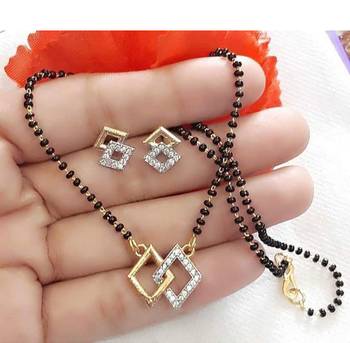 Gold diamond mangalsutra 1