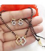 Gold diamond mangalsutra