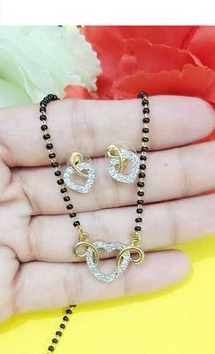 Gold diamond mangalsutra 1