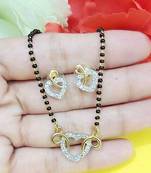 Gold diamond mangalsutra