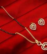 Gold diamond mangalsutra