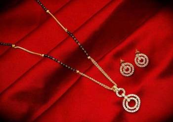 Gold diamond mangalsutra 1