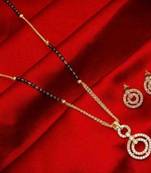 Gold diamond mangalsutra
