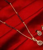 Gold diamond mangalsutra