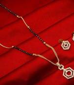 Gold diamond mangalsutra