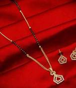 Gold diamond mangalsutra